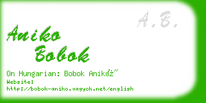 aniko bobok business card